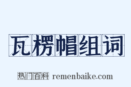 瓦楞帽组词是什么意思的图片